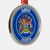 Alberta Round Emblem Ornament Aus Metall (Rechts)