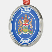 Alberta Round Emblem Ornament Aus Metall (Links)
