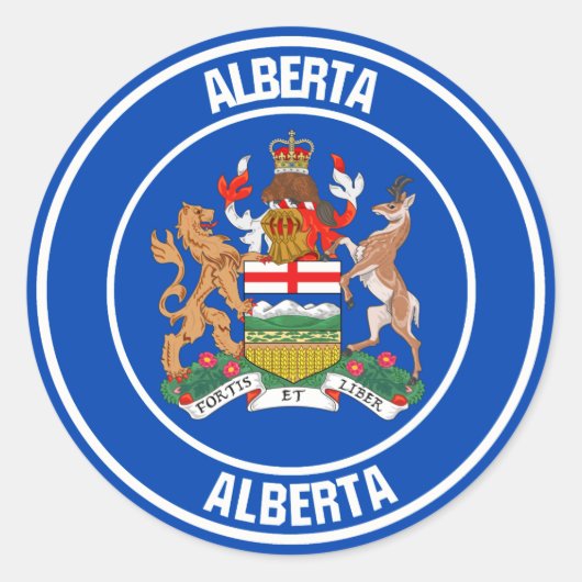 Alberta Round Emblem Runder Aufkleber (Vorderseite)