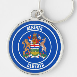 Alberta Round Emblem Schlüsselanhänger