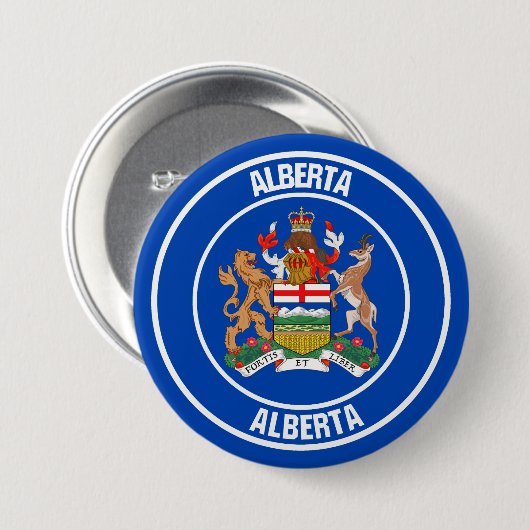 Alberta-RundEmblem Button (Vorne & Hinten)