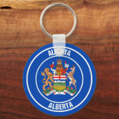 Alberta-Rundes Emblem Schlüsselanhänger (Vorderseite)