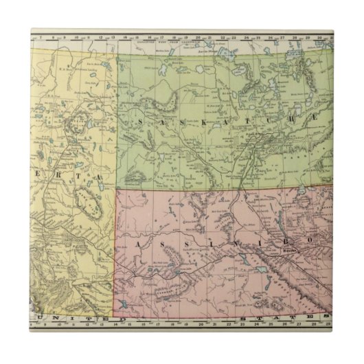 Alberta, Saskatchewan Fliese (Vorderseite)