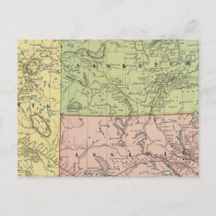 Alberta, Saskatchewan Postkarte