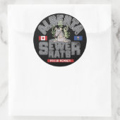 Alberta Sewer Rats Round Sticker (Tasche)