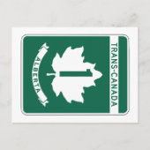 Alberta, Trans-Canada Highway Sign Postkarte (Vorderseite)