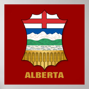 Alberta-Wappen Poster