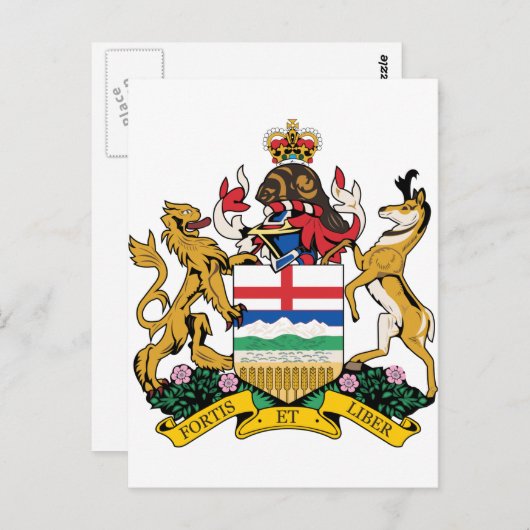 Alberta-Wappen Postkarte (Vorne/Hinten)