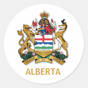 Alberta-Wappen Runder Aufkleber
