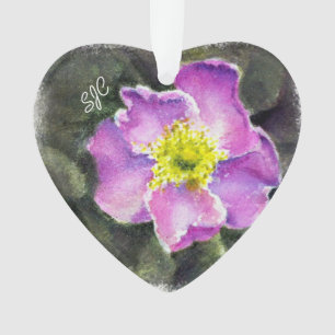 ALBERTA WILD ROSE VALENTINE ORNATION ORNAMENT
