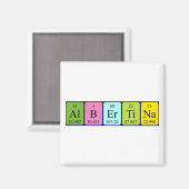 Albertina-Magnet für periodische Tabellennamen Magnet (Vorderseite/Rückseite)