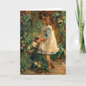 Albertine im Garten | Albert Roelofs Karte (Vorderseite)