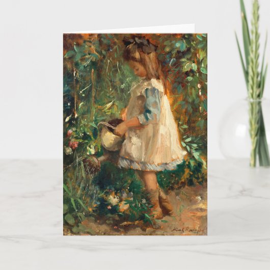 Albertine im Garten | Albert Roelofs Karte (Vorderseite)