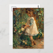 Albertine im Garten | Albert Roelofs Postkarte (Vorne/Hinten)