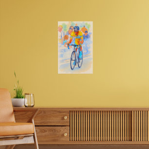 Alberto Contador am Gipfel des Navacerrada-Passes  Poster
