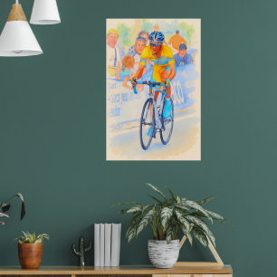 Alberto Contador am Gipfel des Passes von Navacerr Poster