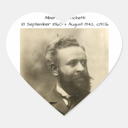 Alberto Franchetti c1906 Herz-Aufkleber (Vorderseite)