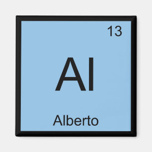 Alberto Name Chemie Element Periodensystem Magnet