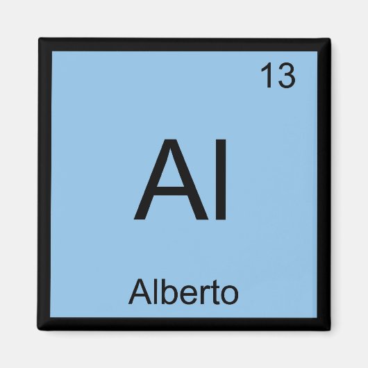 Alberto Name Chemistry Element Periodic Table Magnet (Vorne)