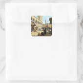 Alberto Rossi Arabian Markt in Kaloun Quadratischer Aufkleber (Tasche)