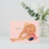 Alberto Vargas Vintages Button hoch Postkarte (Stehend Vorderseite)