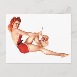 Alberto Vargas Vintages Button hoch Postkarte