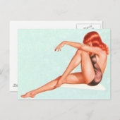 Alberto Vargas Vintages Button hoch Postkarte (Vorne/Hinten)