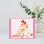 Alberto Vargas Vintages Button hoch Postkarte (Stehend Vorderseite)