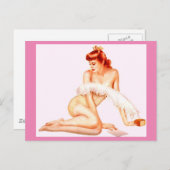 Alberto Vargas Vintages Button hoch Postkarte (Vorne/Hinten)