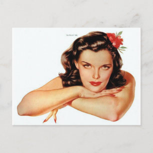 Alberto Vargas Vintages Button hoch Postkarte