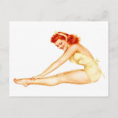 Alberto Vargas Vintages Button hoch Postkarte (Vorderseite)