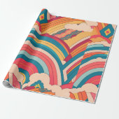 Albertonectes Rainbow Farbiges Muster Geschenkpapier (Ungerollt)