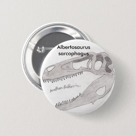 Albertosaurus-Sarkophag Button (Vorne & Hinten)