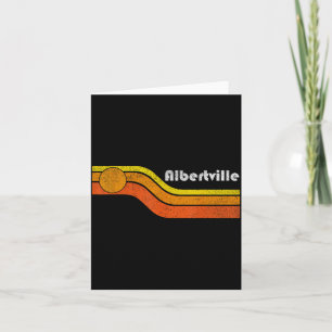 Albertville - Vintage Männer Frauen 70er 80er Graf Karte