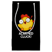 Albewaffnete Cluck Funny Chicken Clock Puff Dark B Kleine Geschenktüte (Vorderseite)