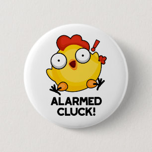 Albewaffneter Cluck Funny Chicken Clock Puff Button