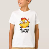 Albewaffneter Cluck Funny Chicken Clock Puff T-Shirt (Vorderseite)