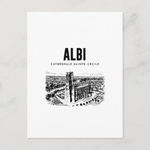 Albi Kathedrale SainteCecile Vintage Plakat Occ Postkarte