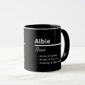 Albie Boy Name Definition Personalized Mug Tasse (VorderseiteRechts)