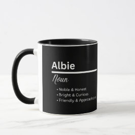 Albie Jungenname Definition Personalisierter Beche Tasse