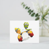 Albie und Frank Hot Roddin' Postkarte (Stehend Vorderseite)