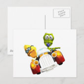 Albie und Frank Hot Roddin' Postkarte (Vorne/Hinten)