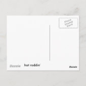 Albie und Frank Hot Roddin' Postkarte (Rückseite)
