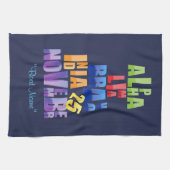 Albin 25 Phonetische Alphabet Handtuch (Horizontal)