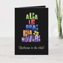 Albin 25 Phonetische Alphabet Karte