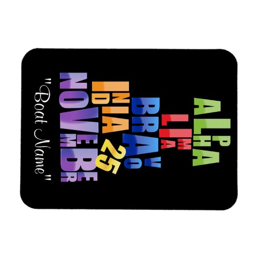 Albin 25 Phonetische Alphabet Magnet (Horizontal)