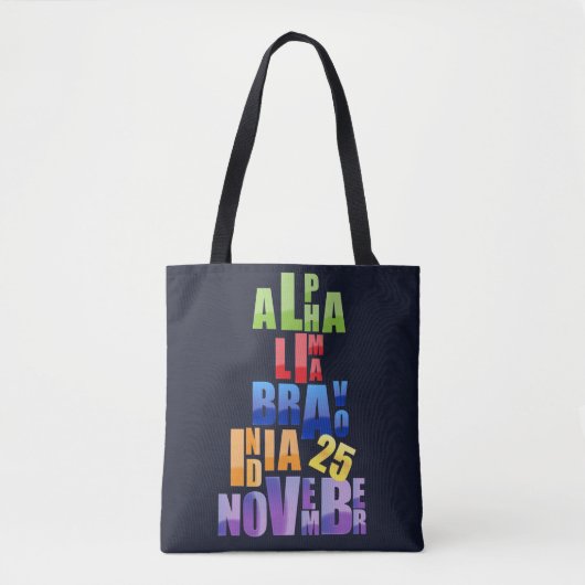 Albin 25 Phonetische Alphabet Tasche (Vorderseite)