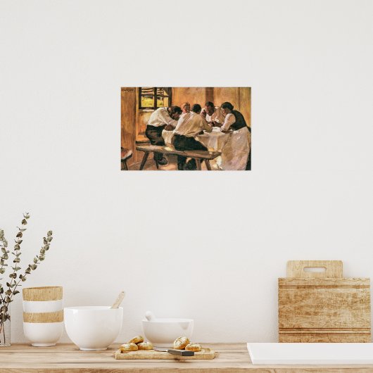 Albin Egger-Lienz - Mittagessen Poster (Küche)