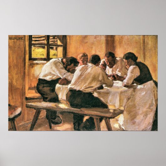 Albin Egger-Lienz - Mittagessen Poster (Vorne)