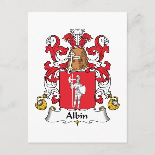 Albin Familienwappen Postkarte (Vorderseite)